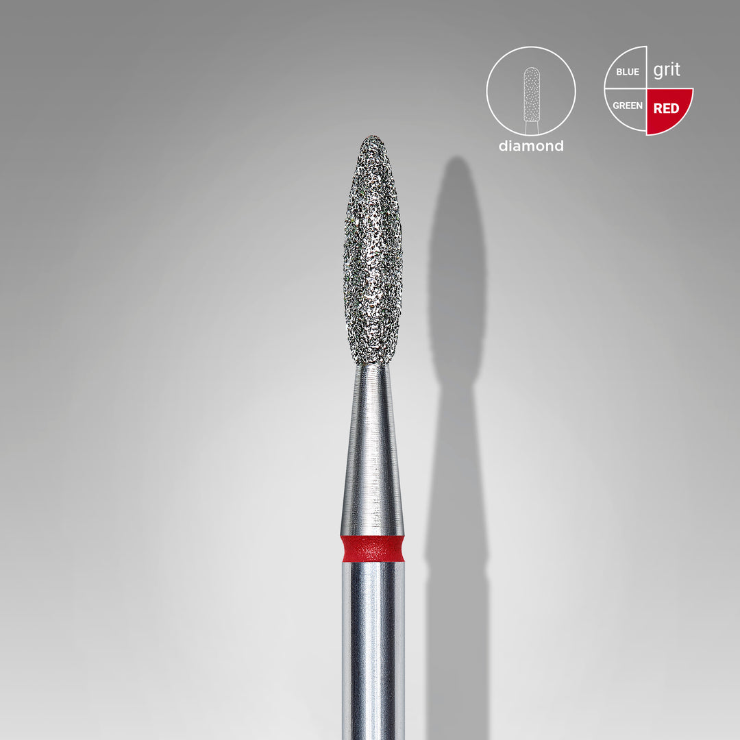 Bit diamantat FLACARA ROSIE (vârf rotunjit) - diametru 2.1 mm