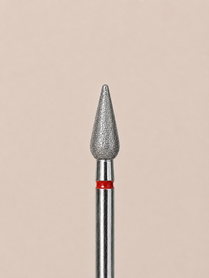 Capat de freza diamantat Con (Tree Shape) Rosu – Ø 5.0 mm | Inner Bloom
