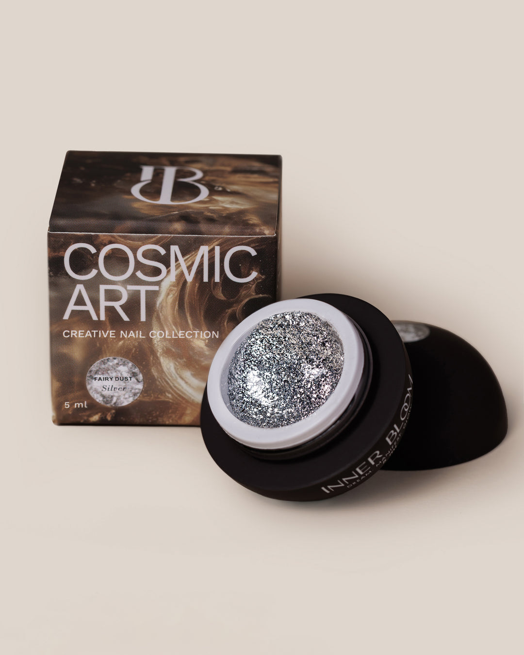 Gel Cosmic Art Fairy Dust Silver 5 ml – borcan InnerBloom