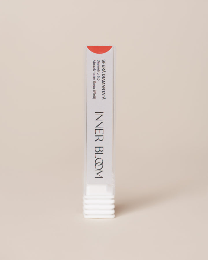 Capăt de freză diamantat Sferă Roșie InnerBloom – Ø 5 mm